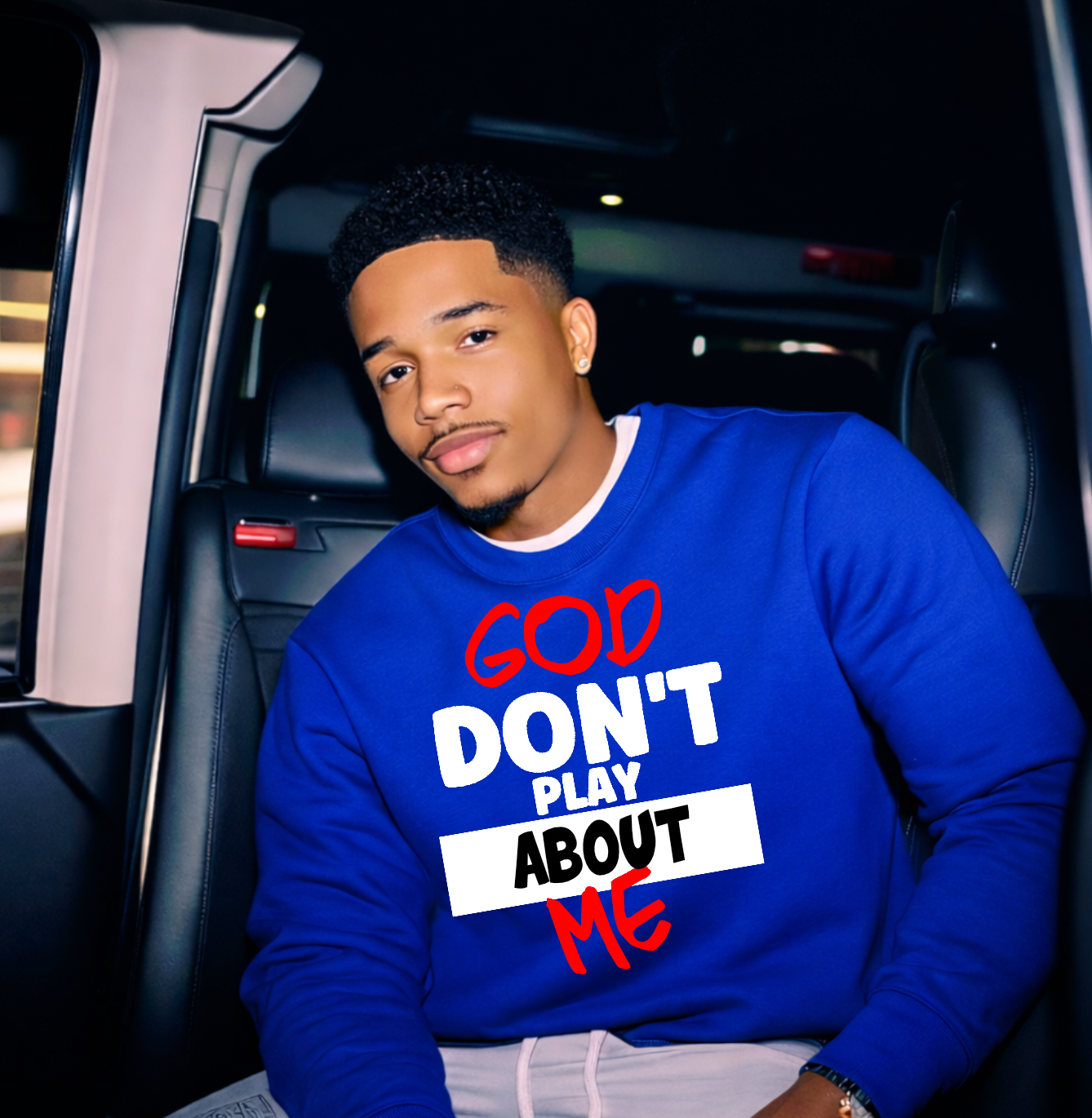 God Don't Play About Me DTF Transfer (FOR DARK COLOR SHIRTS)