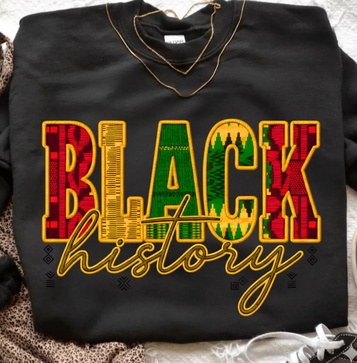 Black History Month Crochet DTF Transfers | Ready to Press Heat Transfers for T-Shirts