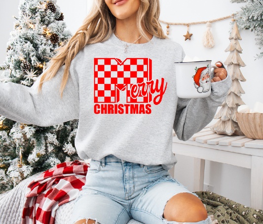 Checker Merry Christmas SCREEN PRINT