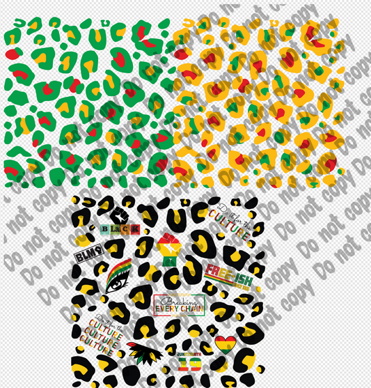 12x12 Leopard DTF TRANSFER Grab Bags (1  SHEET OF EACH cOLOR))