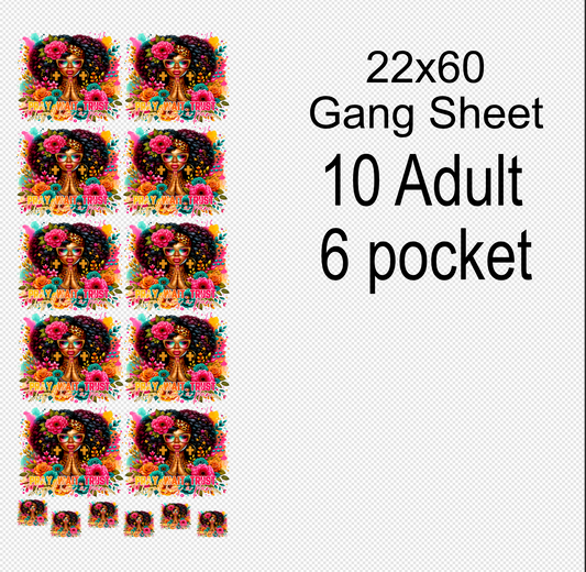 22x60  Pray Wait Trust Gang Sheet Transfer