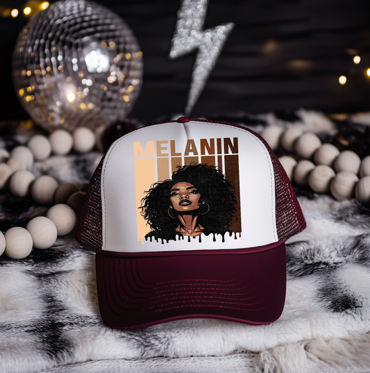 Melanin  3 inch Hat Transfers