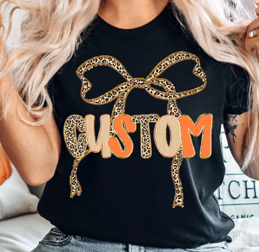 Custom Preppy Fall Leopard Design Fee Only