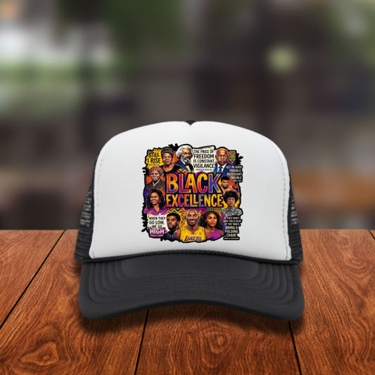 Black Excellence  Hat DTF Transfer