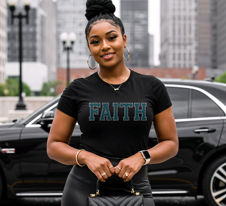 11 inch Faith Spangle Transfer, Heat Transfer