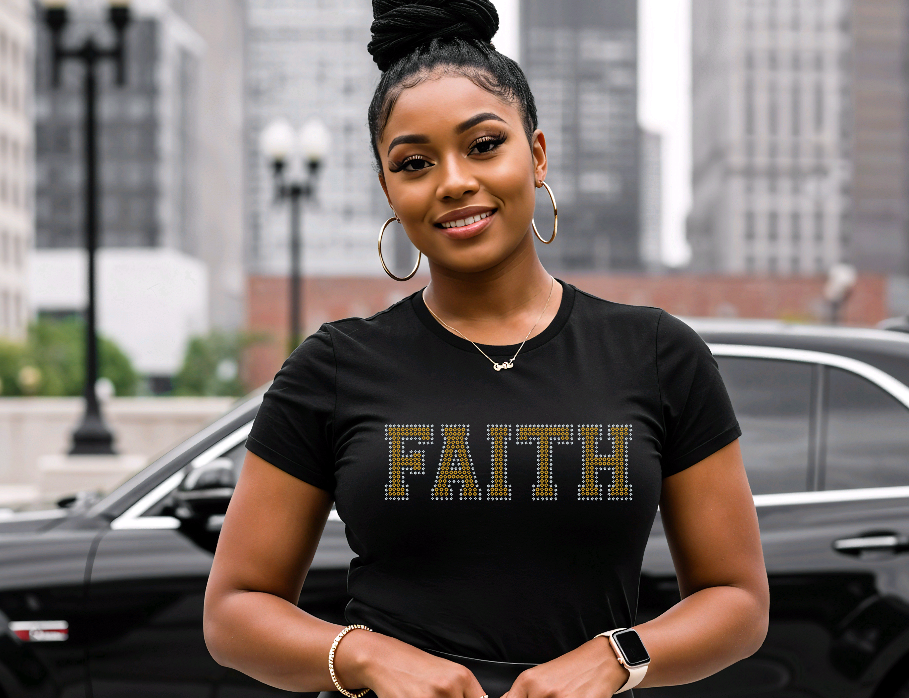11 inch Faith Spangle Transfer, Heat Transfer