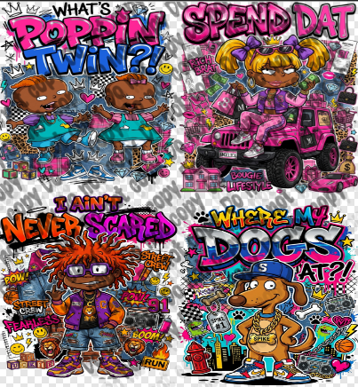 4 Pack Rugrats DTF Transfer Grab Bag |