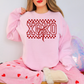 Retro XOXO Checker Coquette Valentines  Puffy Screen Print (Pre order ships out Thursday Jan.9th)