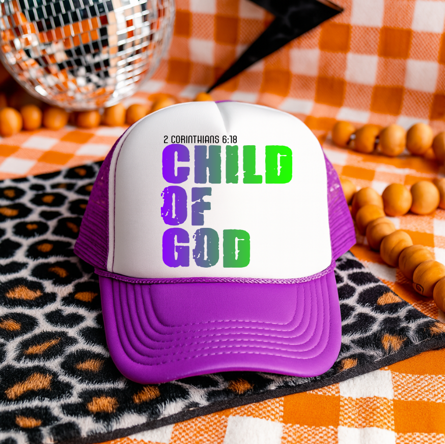 3 inch Child of God Purple Ombre Transfers
