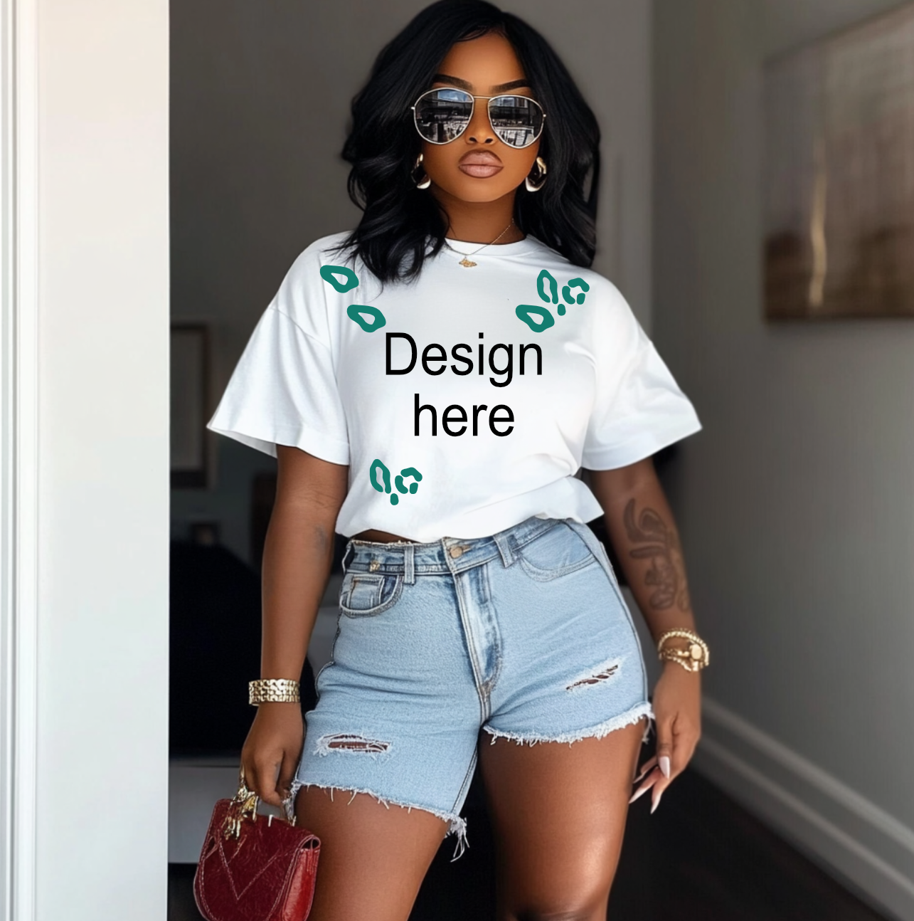 12x12 Teal Leopard Sheet  Screen Prints