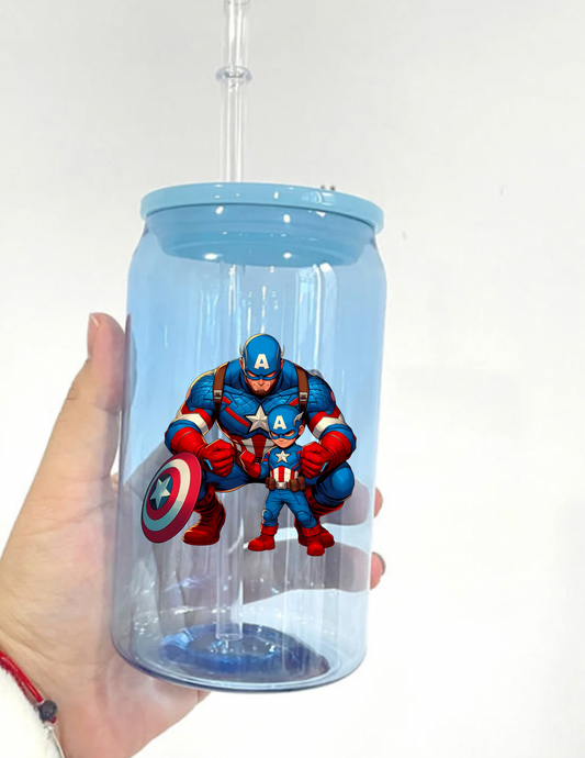 Captain America Super Dad  UV Decal