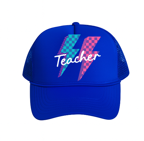 Teacher with Lightning Bolts Hat DTF Transfer