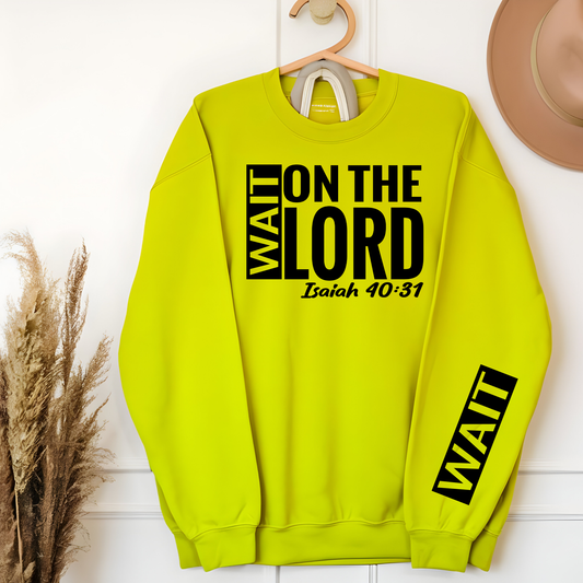 Wait on the Lords Single Color Screen Prints | Hot Peel One Color for T-Shirt and more / Christian Base