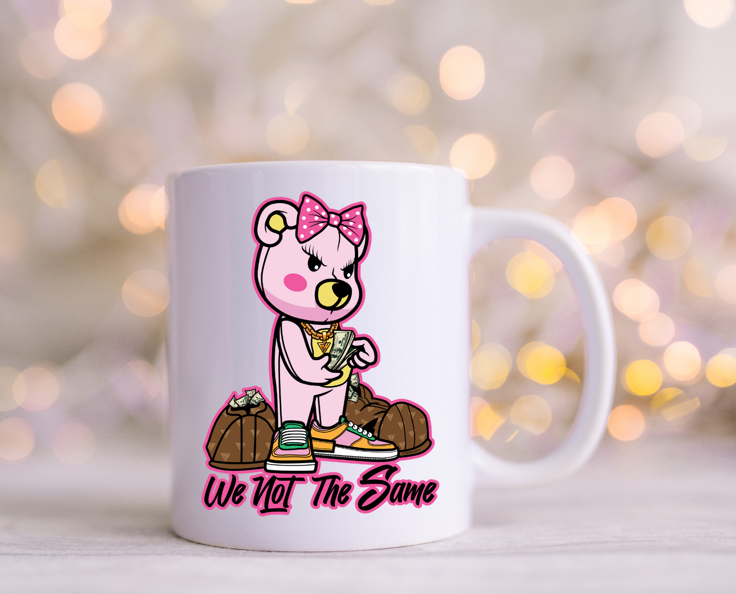 We Not the Same Pink Bear UV Decal