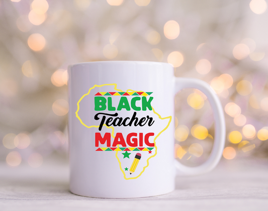 Black Teacher Magic UV Decals