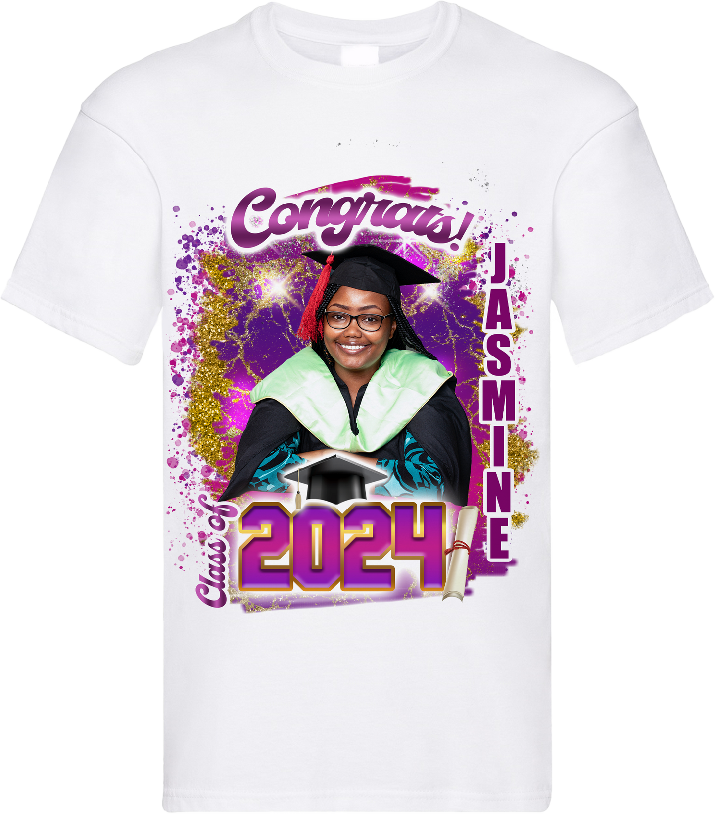 Congrats 2024 Senior Photo with Student Name  Shirts