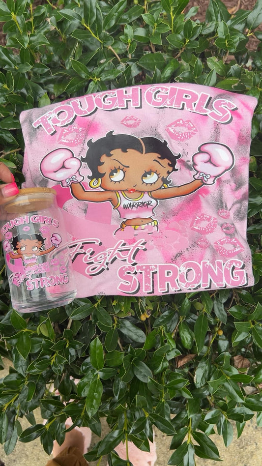 Tough girls fight strong tye-die shit and cup bundle