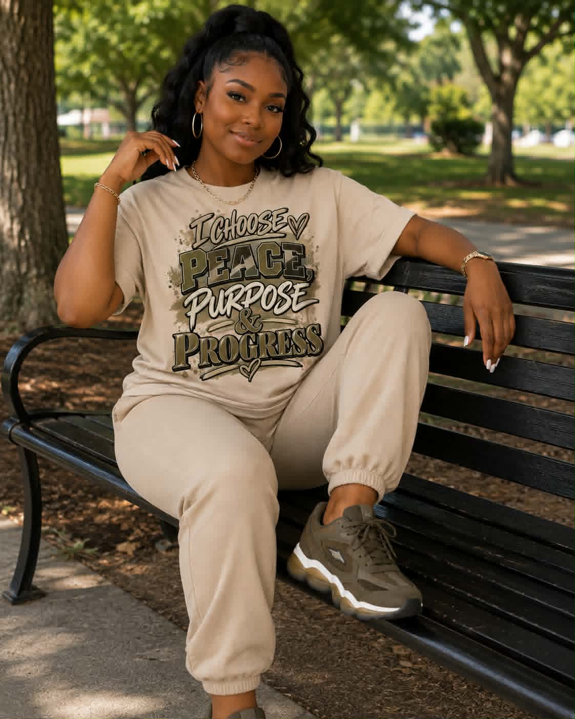 I Choose Peace, Purpose & Progress DTF Transfer