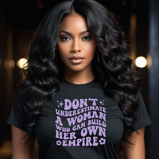 Dont underestimate a women SCREEN PRINT