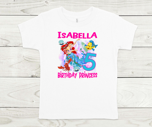 Little Mermaid Birthday Shirt