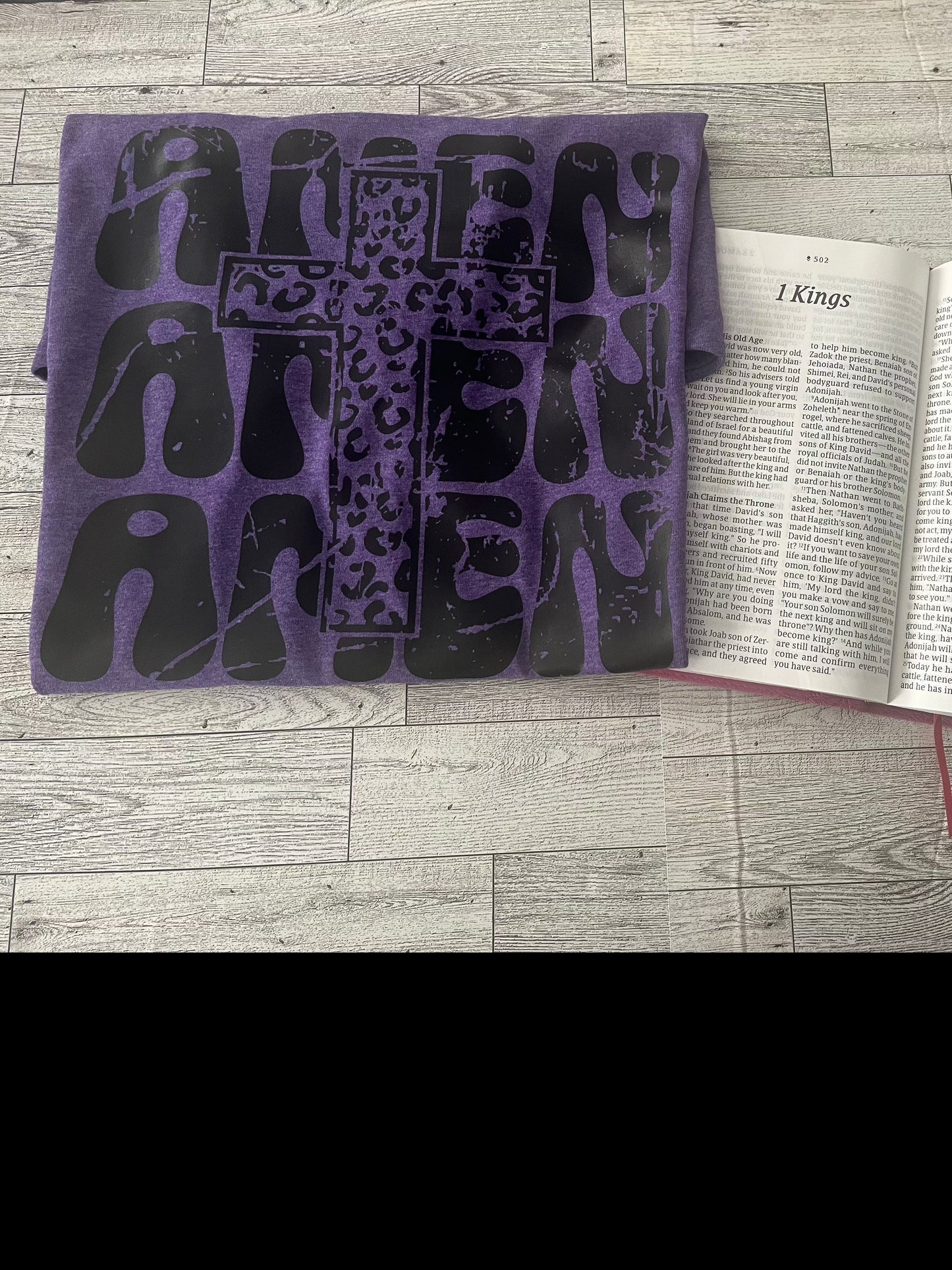 Leopard Amen  Shirt