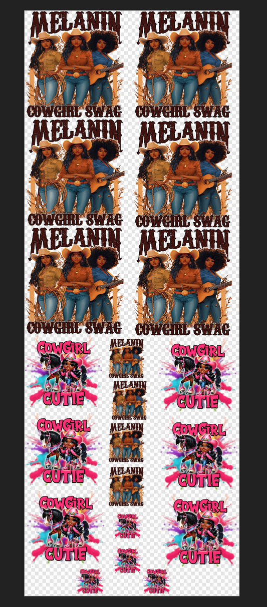 22x 60 youth and adult melanin rodeo swag  Gang Sheet  Transfer