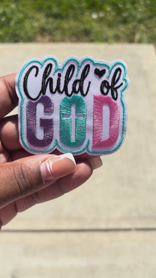 Child of God Hat Patch Embroidered Hat Patches for Trucker Hats | Iron On