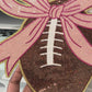 Sequence Football with Bow Custom Chenille Patches for Jackets | Embroidered & Varsity Style