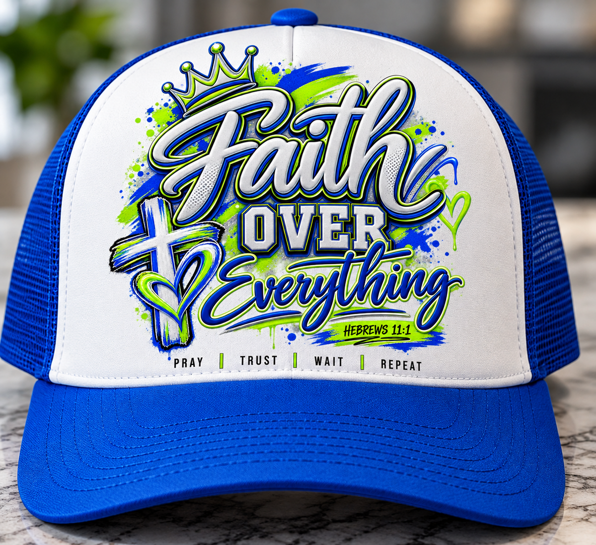 Faith Over Everything Hat DTF Transfer