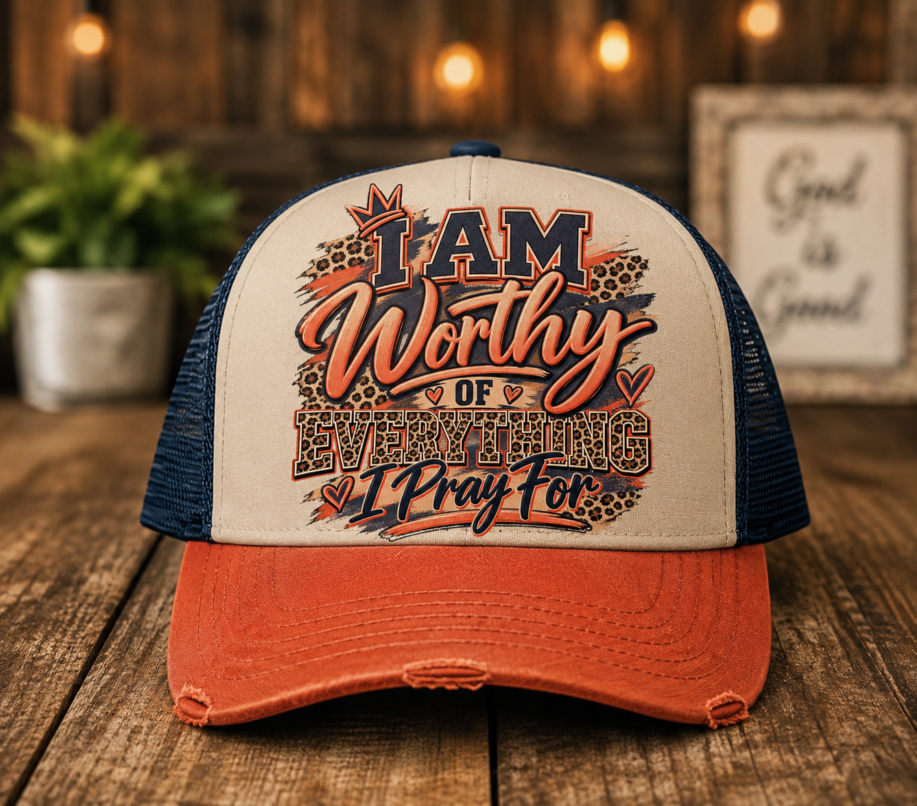 I Am Worthy of Everything I Pray For Hat DTF Transfer