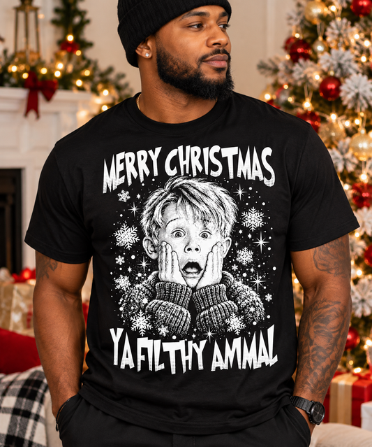 Merry Christmas Ya Filthy Animal DTF Transfer