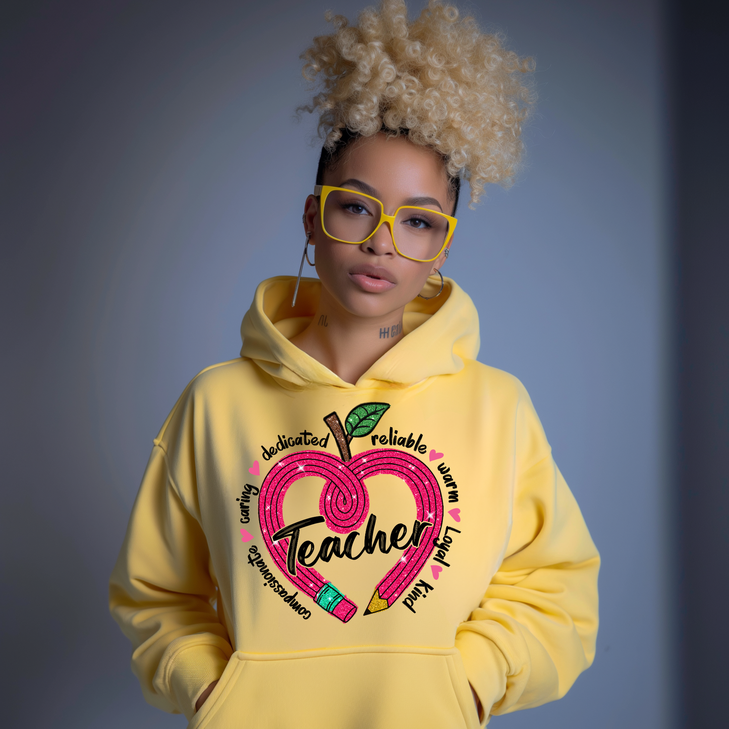 Teacher Heart Pencil  DTF Transfer