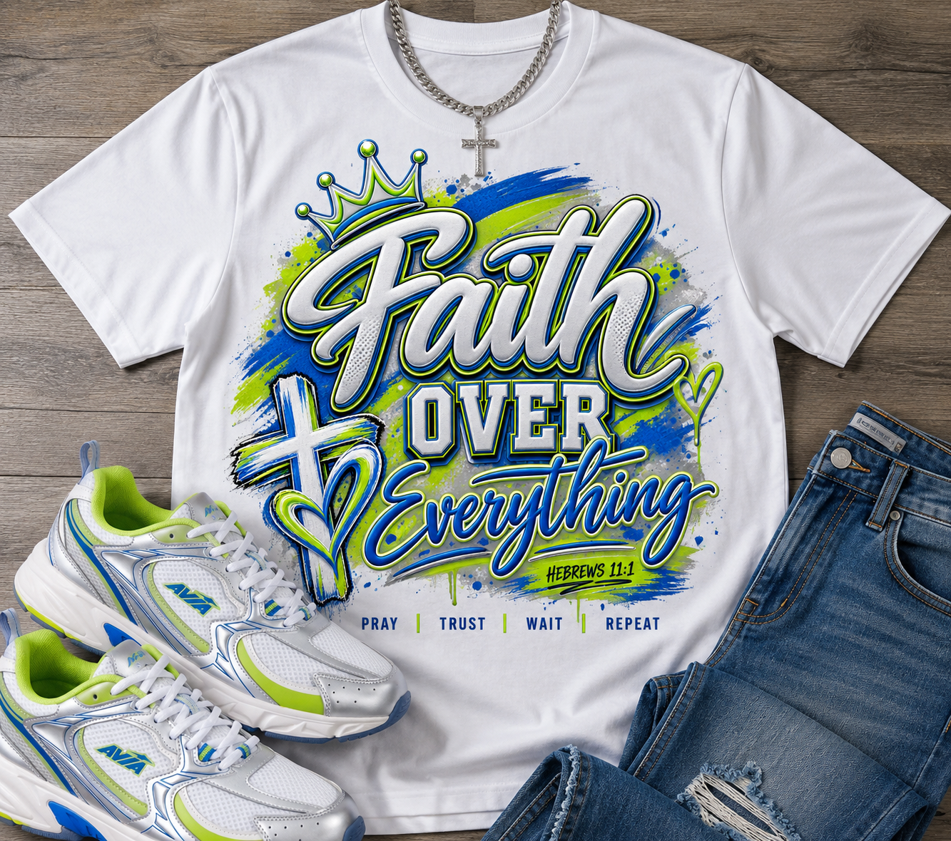 Faith Over Everything DTF Transfer