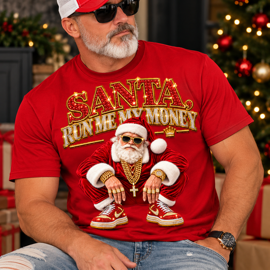 Santa Run me my Money  DTF Transfer