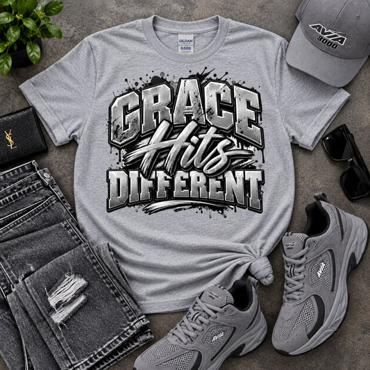 Grace Hits Different Tee Shirt