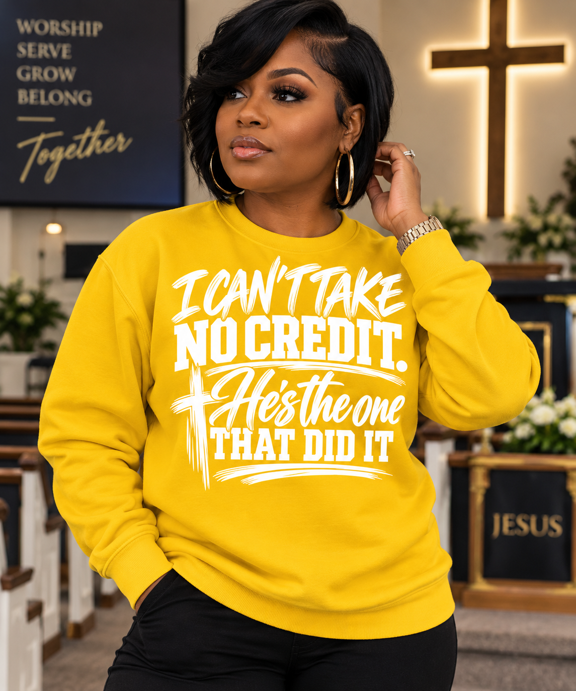 11 inch I Can't Take No Credit He is the One That Did It Screen Print