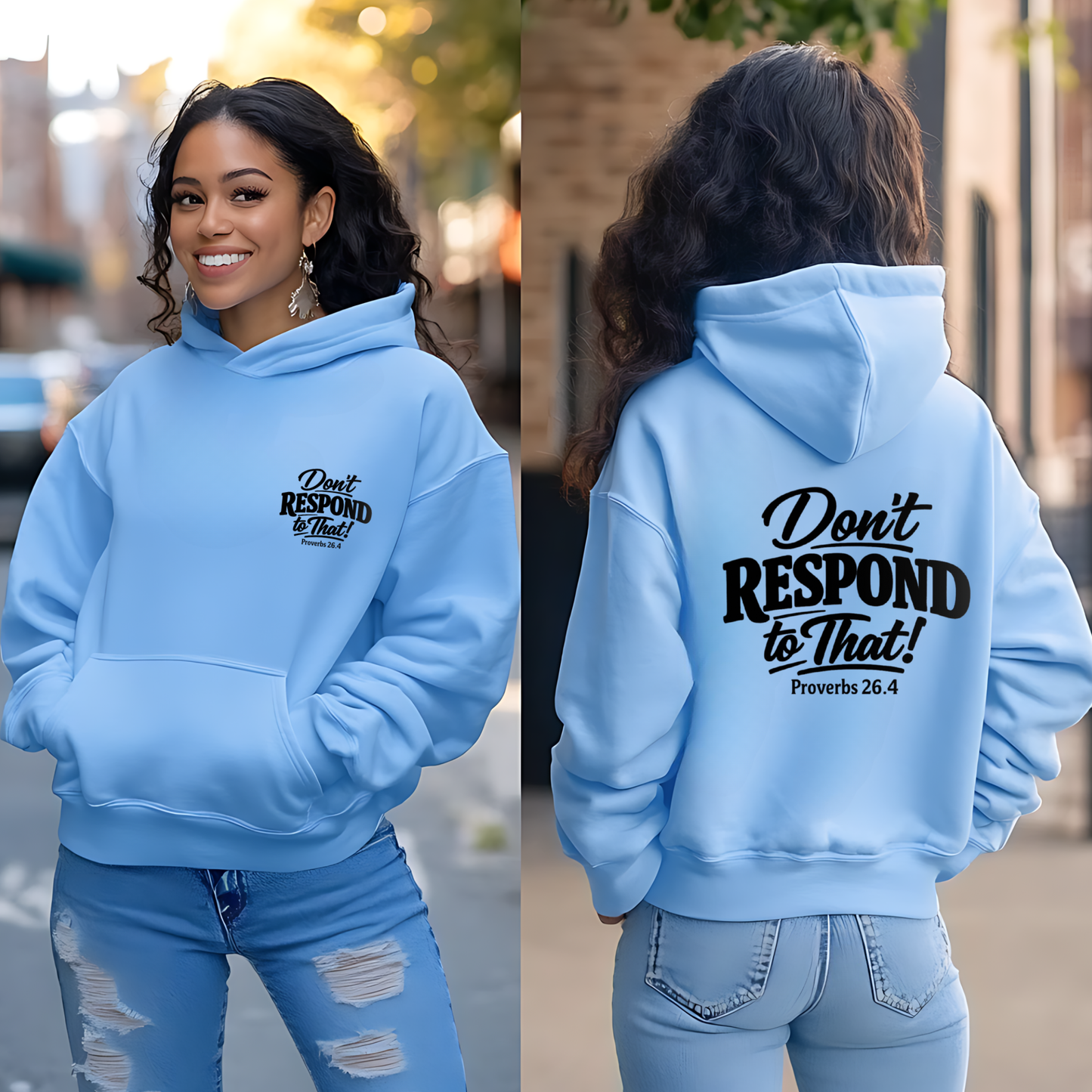 Don't Respond to That with Pocket  Single Color Screen Prints | Hot Peel One Color for T-Shirt and more / Christian Base