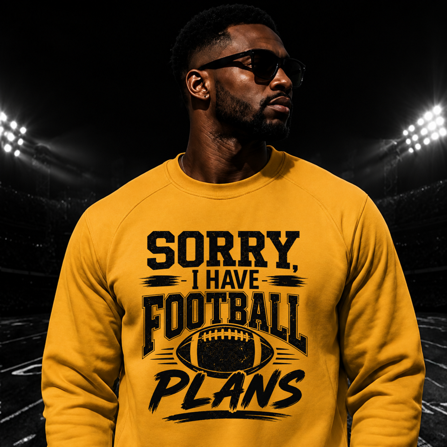 11 inch Sorry, I Have Football Plans Screen Print