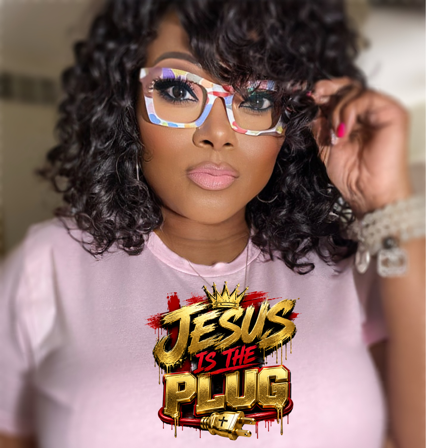 Jesus is the Plug DTF TRANSFER
