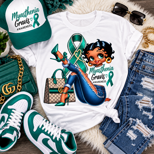 Myasthenia Gravis Tee Shirt (Hat Print sold separately)