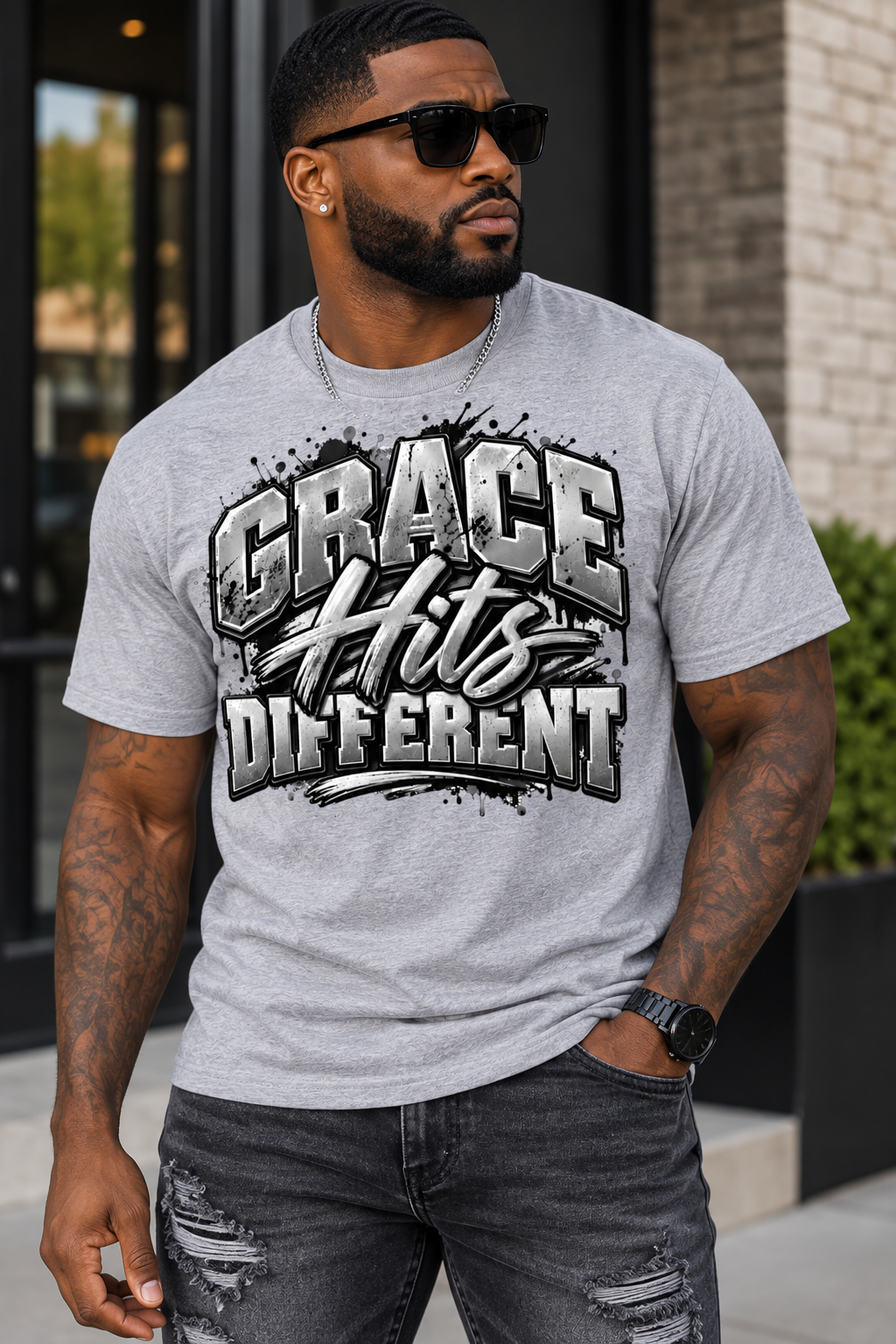 Grace Hits Different DTF Transfer