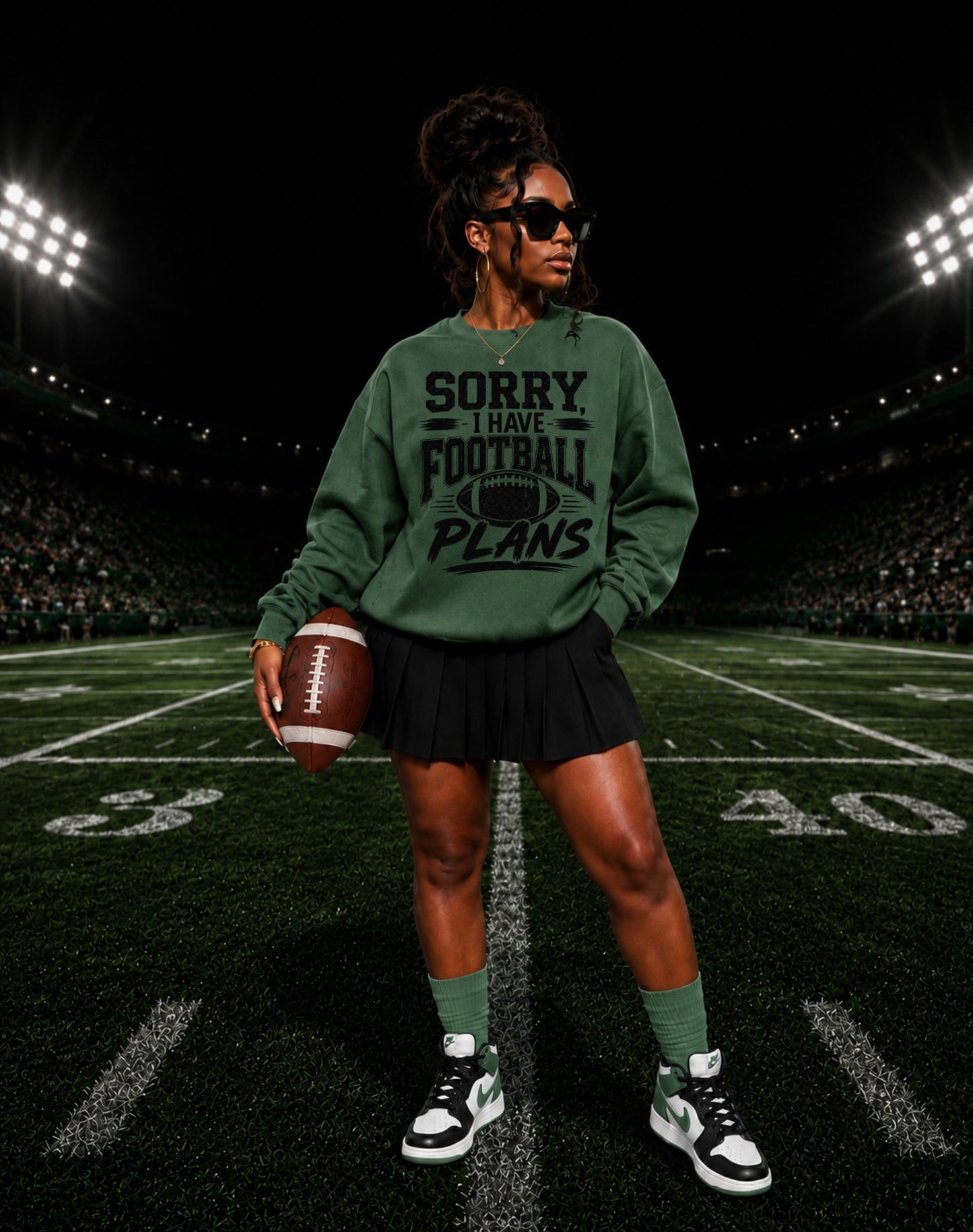 11 inch Sorry, I Have Football Plans Screen Print