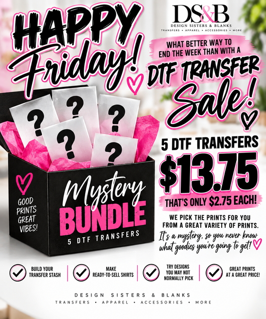 $13.75 5 Pack DTF Transfer Grab Bag