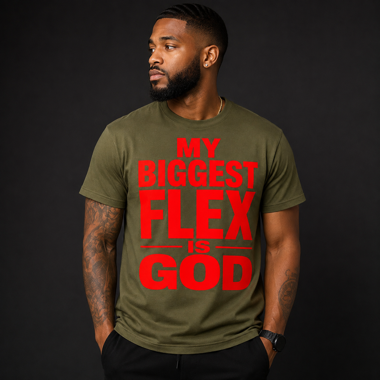 11 inch My Biggest Flex is God Screen Print