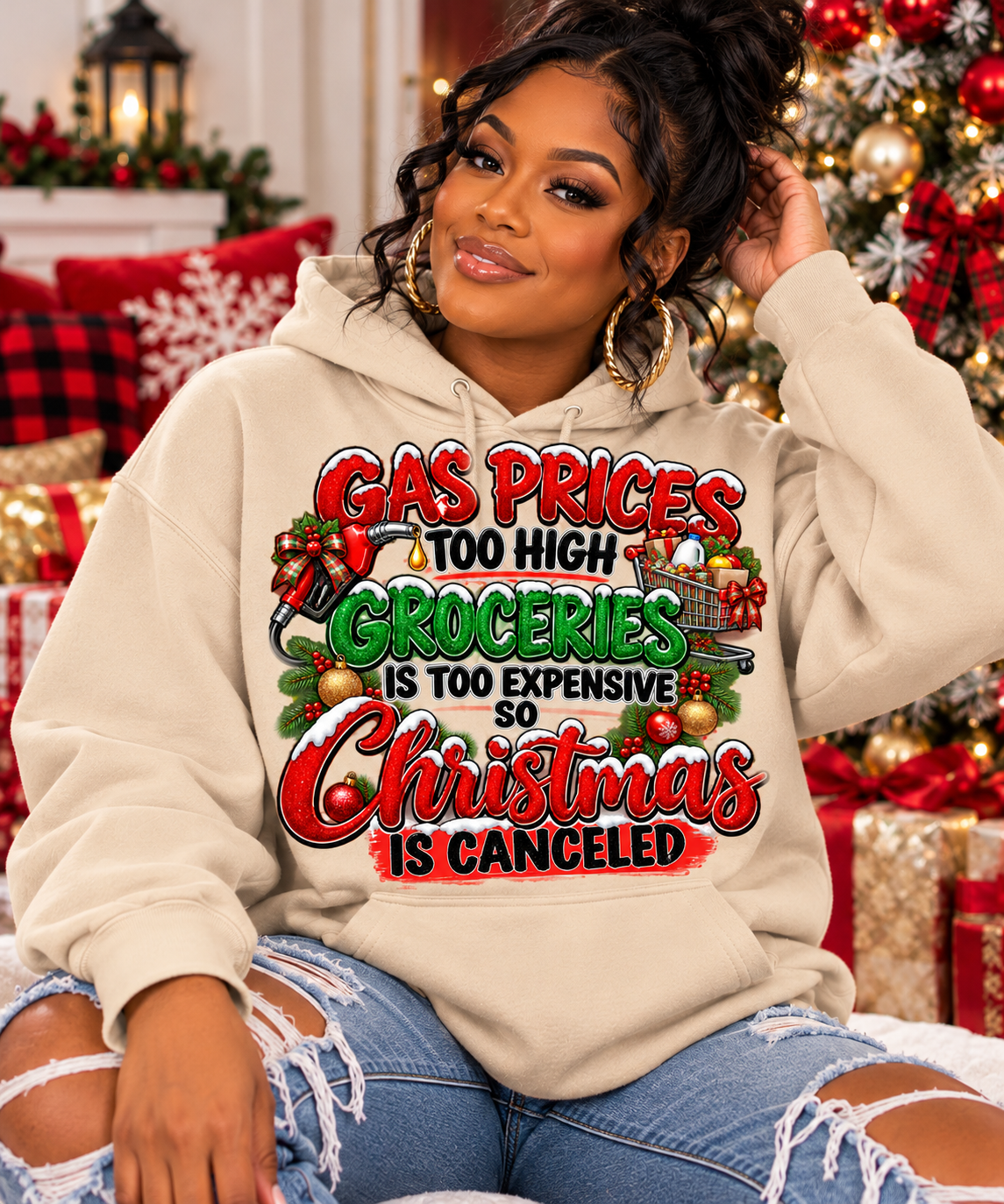 Gas Prices, Groceries, Christmas Canceled DTF Transfer