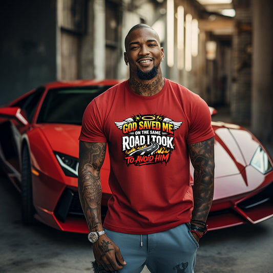 God Saved Me on the Same Road I Took to Avoid Him DTF TRANSFER