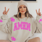 Amen Sweatshirt with Leopard  patches