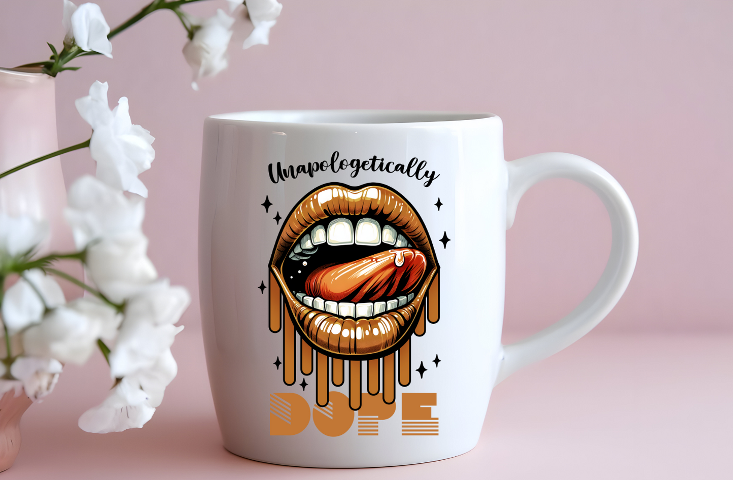 Unapologetically Dope with Tongue Out UV Decal