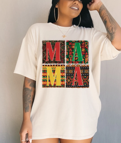 Retro Boho Mama Juneteenth Transfer