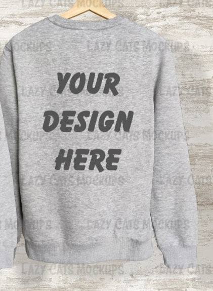 Design to the back of crewneck Sweatshirt